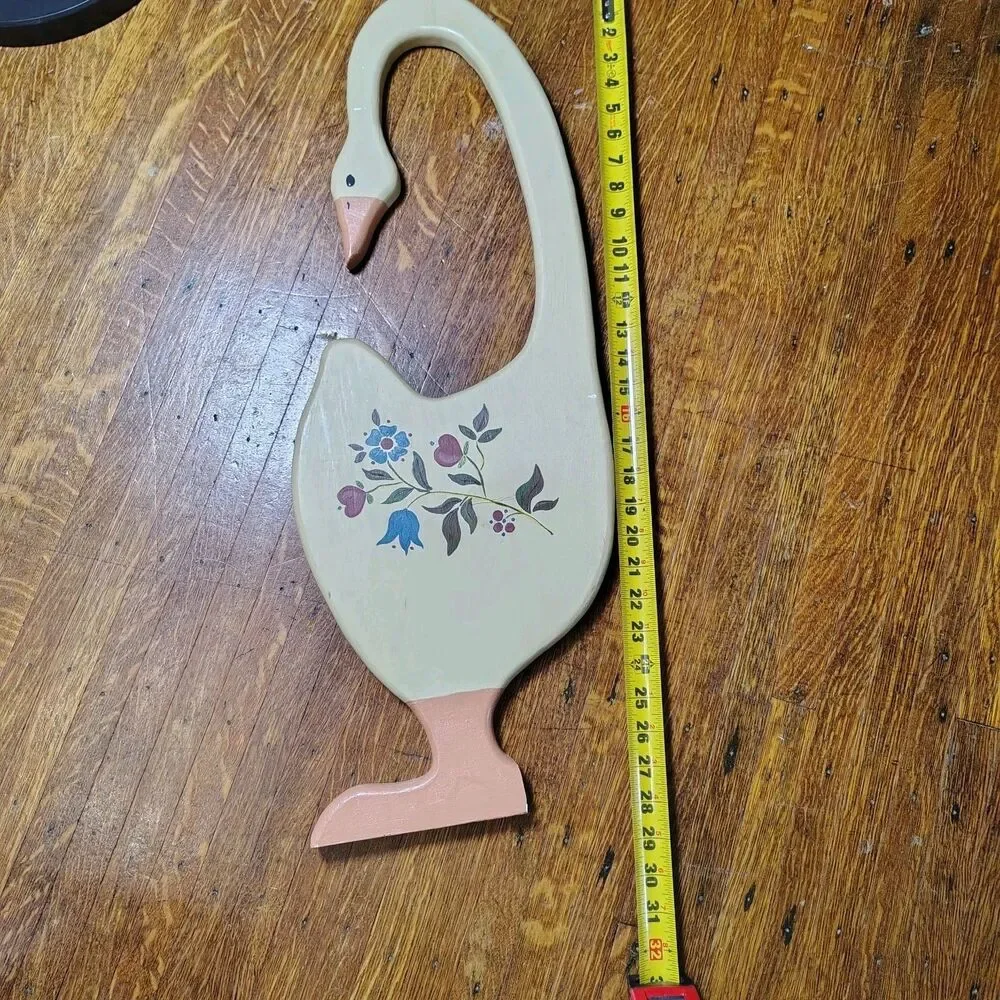Cottagecore VTG Wooden Farmhouse Goose/Swan Large Country Wall Decor